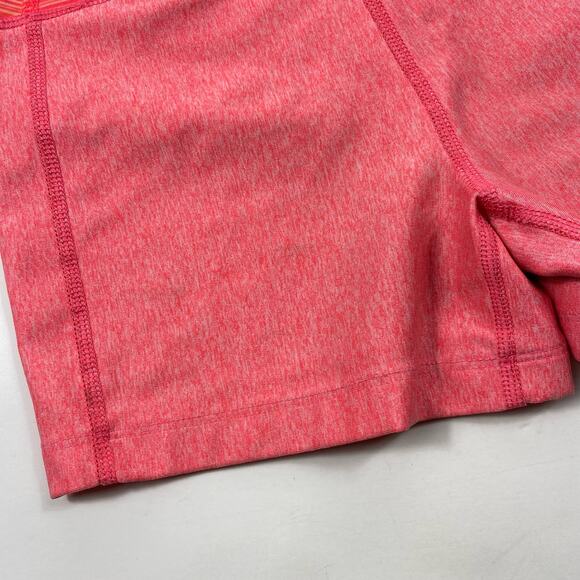 Under Armour Mid Rise Shorts Pink Orange HeatGear Shorty Compression Tight XS - Picture 5 of 10